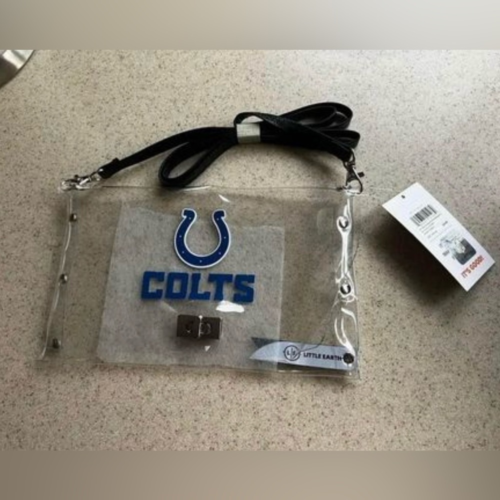 Colts NFL clear purse -stadium bag NWT